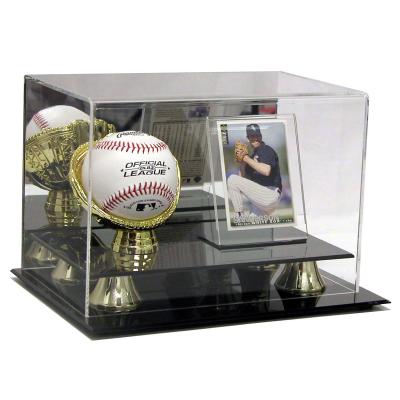 China Modern Customized Acrylic Pedestals Display Stand Clear Acrylic Showcase Baseball Golf Display Base for sale