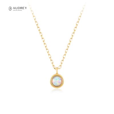 China Audrey Jewelry Wholesale Real Gold 14K Environmental Friendly Pendant Necklace Fine Jewelry for sale