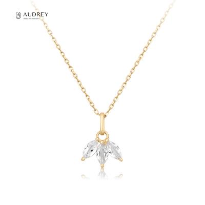 China Audrey Jewelry Wholesale Environmental Friendly 14K Solid Gold Personalized Fine Necklace Jewelry for sale