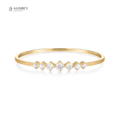 China Prevent Allergies Audrey Handmade Jewelry Wholesaler Non Tranish 14K Solid Gold Anillo De Oro Ring for sale