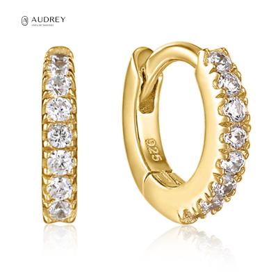 China Environmental Friendly Audrey High Quality Earings Jewelry 14k Silver Gold Plated Earring for sale