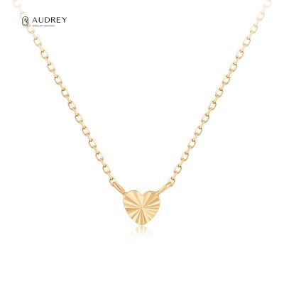 China Real CLASSIC Audrey 14k Gold Pending Necklace Personalized Custom Jewelry Necklace Pendant Logo Necklace for sale