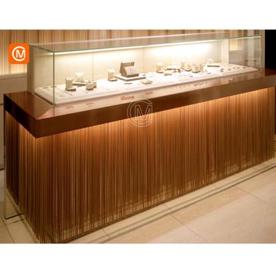 China Luxury High End Modern Free Standing Jewelry Store Display Cabinet for sale