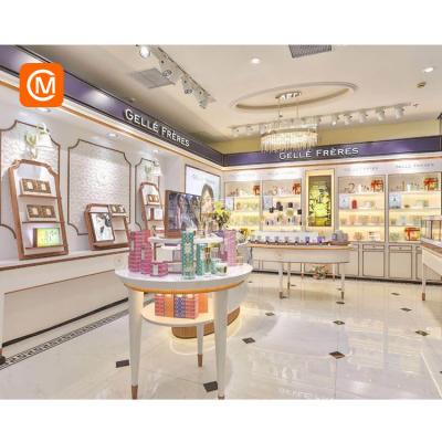 China Luxury High End Wooden Retail MDF Makeup Display Rack for sale