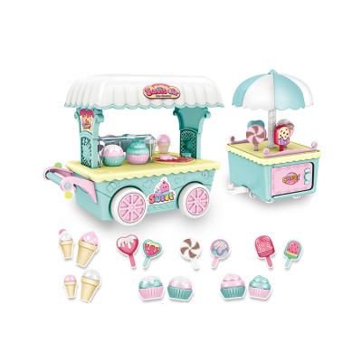 China Sounding Ice Cream Cart Play Food , Girls Toys Pretend Toddler for sale