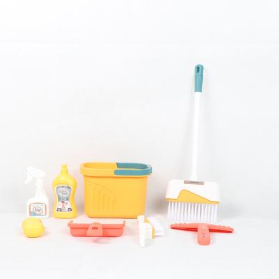 China 8PCS Plastic Kids Cleaning Set For Toddlers, Kids Play Broom, Broom And Toy Cleaning Set for sale