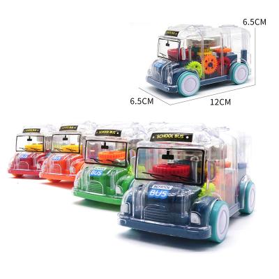 China Transparent Electric Speed ​​Train With Light And Music Children's Car Toys In Various Colors 12.00*6.50*6.50cm for sale