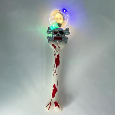 China 14 Inch LED Light Up Plastic Skull Magic Wand for sale