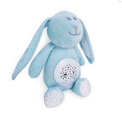 China Soother Rabbit Projector Night Light with Soothing Songs and Sounds, Plush Toy With Music, Ocean Sound and Lights 26.00*19.00*14.00cm for sale