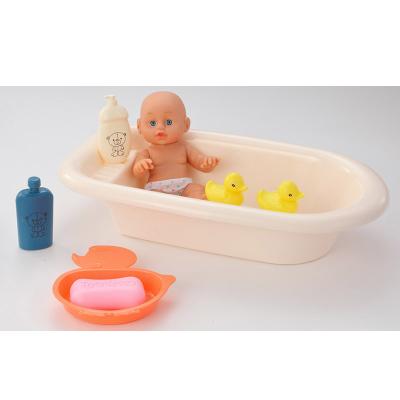 China 8 Inch Children's DIY TOY Pretend Bath Toy Baby Doll Bath Role Play Set for sale