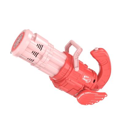 China New Arrival Gatling Bubble Gun Auto Blower Plastic Electric Bubble 10-Holes Bubble Maker, with Light and Music for sale