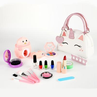 China 100% Eco-friendly Made in China Children's Cosmetics Set Can Be Customized Unicorn Bag Princess Small Exquisite Makeup Set Children's Toys for sale