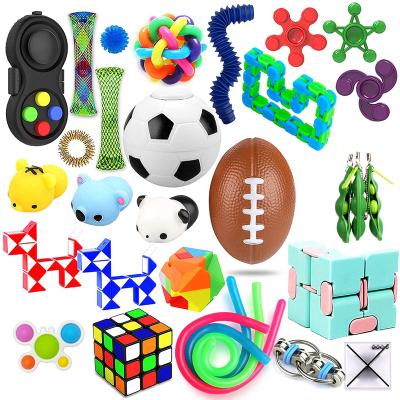 China Fuuny 30 Pack Sensory Toys Set New Design Pressure Ball Squeeze Restless Person Soft Toys Decompression Toy for sale