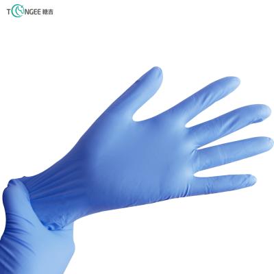 China Reasonable Price Nitrile Blue Disposable Nitrile Gloves With Powder Free for sale