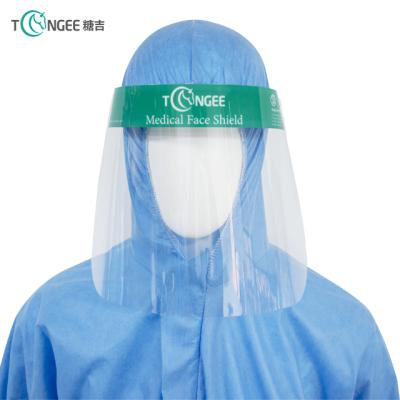 China Tongee PET Full Face Anti Fog Safety Face Shield Disposable Protective Screen Covers Protective Shields For Men for sale