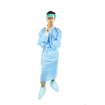 China Factory Waterproof AAMI Level 1 Disposable PP PE Isolation Gown for sale