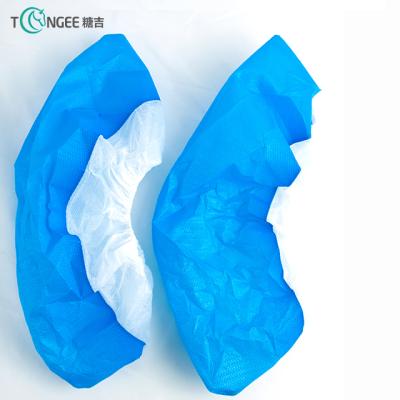 China Particles Tongee Best Selling Disposable Waterproof Anti Slip Shoe Covers Medical for sale