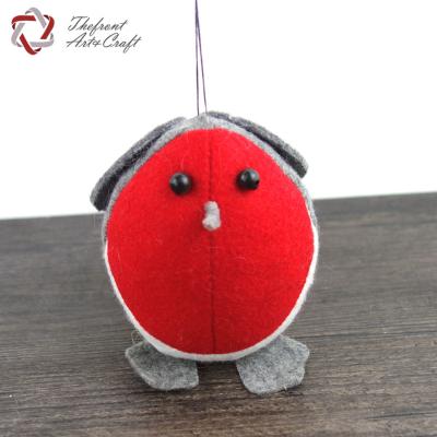 China Christmas decoration ornaments pure wool felt handcrafts fabric home christmas decoration hanging bird for sale