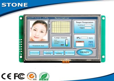 China Custom HMI touch screen TFT LCD module 5 inch with high brightness 300 cd / m2 for sale