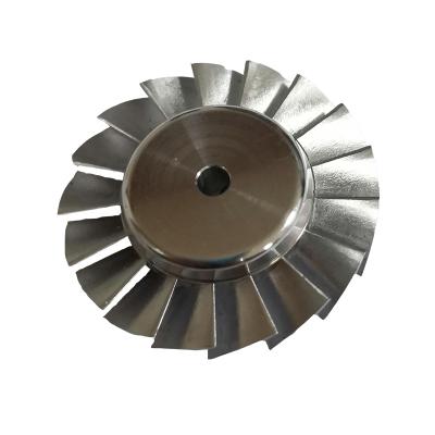 China Aluminum CNC automatic and precision lathe machine process tight tolerance large quantities aluminium vane wheel for sale