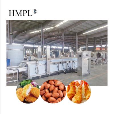 China food & Beverage Factory Snack Frying Machine Factory Peanut, Almond, Deep Frying Processing Line for sale