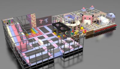 China Styles cheap kids indoor trampoline park and indoor soft playground for sale