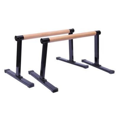 China 2019 Newest High Quality Wooden Parallettes Stretch Racks Push Up Bar Yoga Gym Training Tool for sale