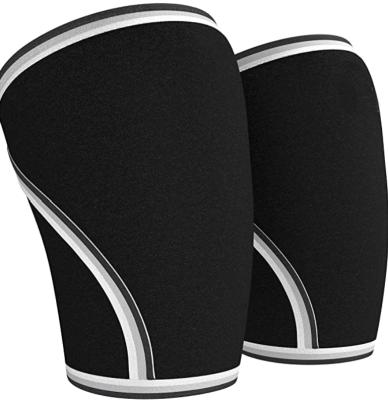 China Support & Stability Custom Logo Weight Lifting Powerlifting 7mm Neoprene Compression Knee Sleeve for sale