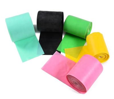 China Physiotherapy 10m/25m/50m Long Flexibility Exercises Physiotherapy Latex Band Stretch Stretch Expander Band Free Elastic Band Roll for sale