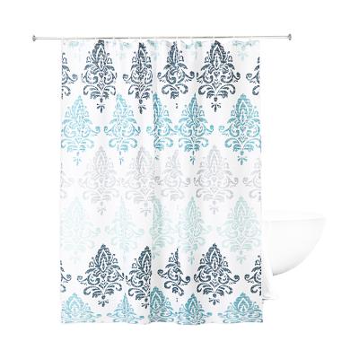 China Sustainable Digital Printing Bathroom Shower Curtain , Durable Waterproof Rust Resistant Shower Curtain for sale