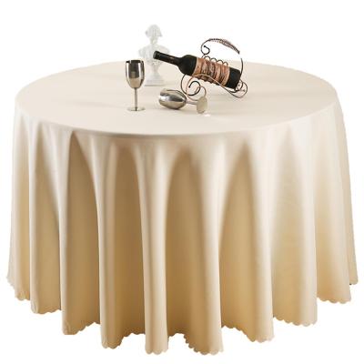 China Modern Wholesale Polyester Custom Round Outdoor Hotel Party Wedding Table Cloth for sale