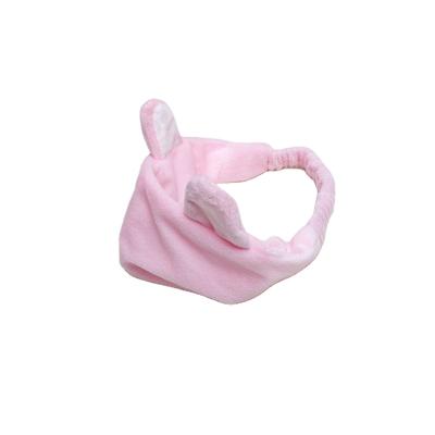 China Skin-Friendly Cute And Simple Cute Cat Ears Velvet Face Wash Headband Fluffy Make Up Headband For Girls Spa Shower for sale