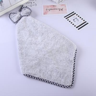 China Top Selling QUICK DRY Luxury Charcoal Bamboo Fleece Hand Towel Fluffy Ultra-absorbent Drying Towels For Wash Room Kitchen for sale