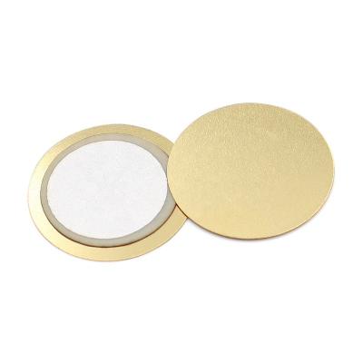 China Diameter 18MM Electric Piezo Ceramic Disc Brass Alarm Sounding Appliances Piezo Ceramic Plate Sound Buzzer Acoustic Components for sale