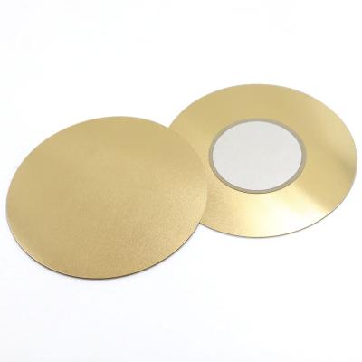 China Diameter 50MM Electric Piezo Ceramic Disc Brass Alarm Sounding Appliances Piezo Ceramic Plate Sound Buzzer Acoustic Components for sale