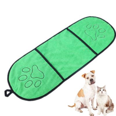 China Viable Wholesale Pet Towels Microfiber Washable Quick Dry Absorbent Dog Towel For Pet Hair Cleaning Use for sale