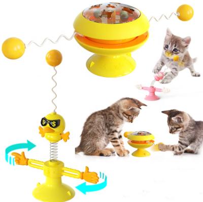 China Viable Cats Interactive Puzzle Training Turntable Windmill Scratching Whirling Toys for sale