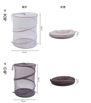 China Sustainable Hot Selling Large Round Laundry Collapsible Dirty Clothes Hamper for sale