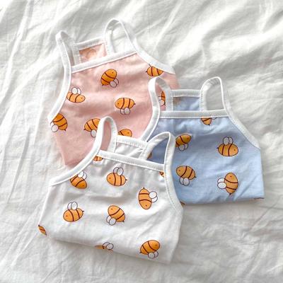 China Cute Sports Flower Dog Clothes Summer Puppy Spring Sweater Breathable Vest Panda Pet Summer Sun Clothes for sale