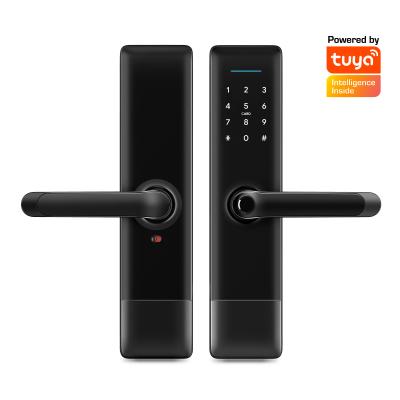 China BLE+WiFi+Fingerprint+Card+Password+Mechanical Locks TUYA Alarm System Digital Electronic Lock Fingerprint Lock BLE WIFI Waterproof Door Lock for sale