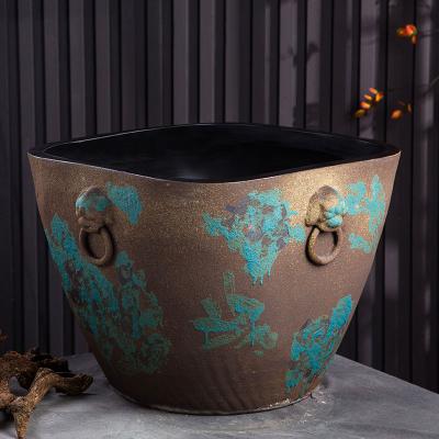 China Contemporary Home Decor Wedding Ceramic Vase Crafts Large Chinese Water Tank for sale