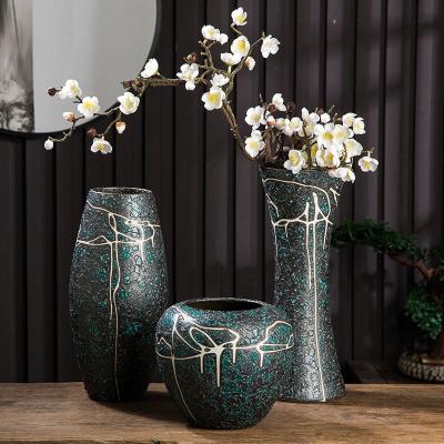 China Contemporary Chinese Porcelain Vase Ceramic Vase For Weddings Flowers Surround Tall Garden Vase Home Accessories for sale