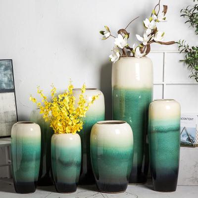 China Wedding Contemporary Ceramic Flower Vase Cylinder Metal Decor Vases and Porcelain Vases for Home Decor Accessories for sale