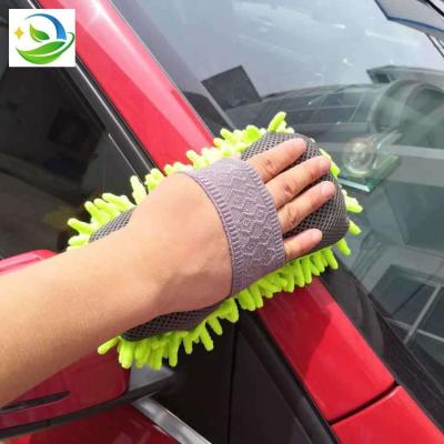 China Hot Selling Free Sample Microfiber Chenille Car Wash Sponge Pad QUICK DRY for sale