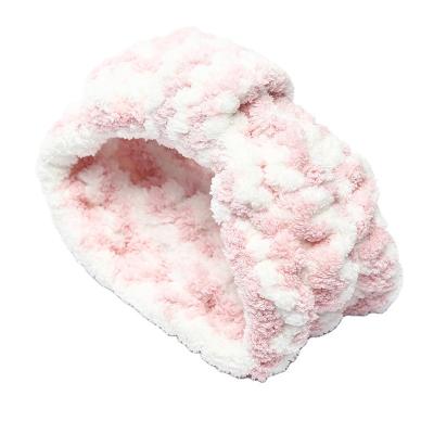 China Wholesale Superfine Fiber Low Point Wash Face Makeup Sports Beauty Bow Microfiber Spa Headband Women for sale