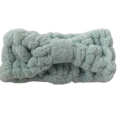 China Coral Fleece Hair Band Free Samples Free Samples Soft High Quality Microfiber Headband Custom Made Women for sale