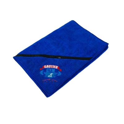 China Wholesale Custom QUICK DRY Microfiber Sports Towel/Gym Towel/Fitness Towel With Zipper for sale