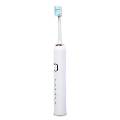 China Battery operated portable electric toothbrush with replaceable brush heads with 2 bursh heads for sale