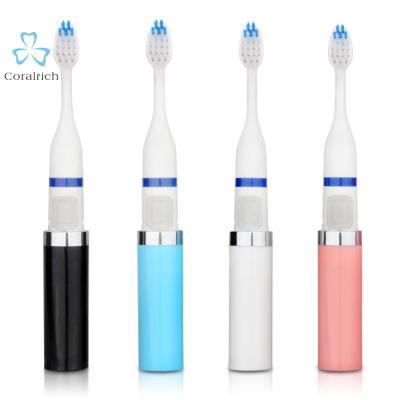 China Travel Battery Powered Waterproof Portable Battery Electric Toothbrush with Replacement Heads for sale