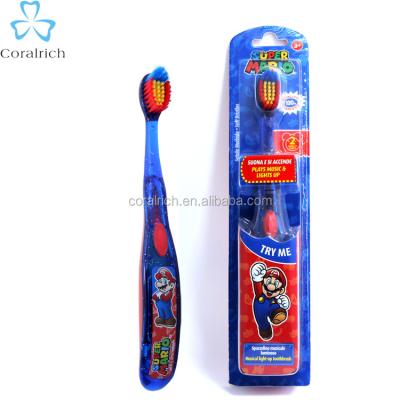 China New Style Battery Operated Interdental Brush Soft Music Toothbrush Crook Cepillo De Dientes Luz Led for sale